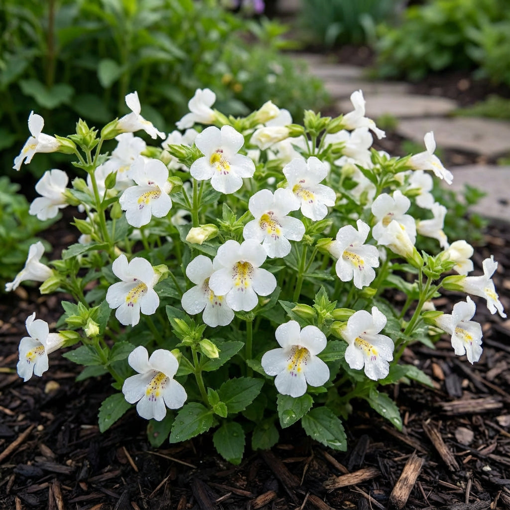 White Mimulus Flower Seeds for Planting  Seed for Lush Gardens and Delightful Blooms