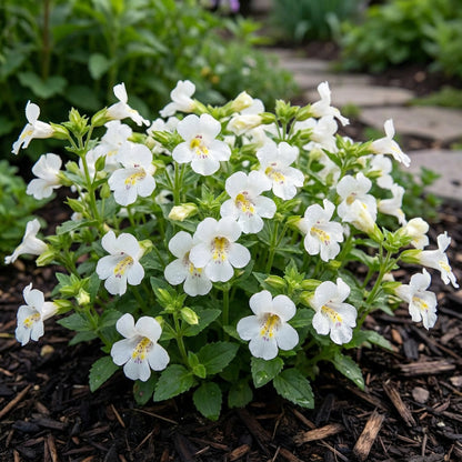 White Mimulus Flower Seeds for Planting  Seed for Lush Gardens and Delightful Blooms