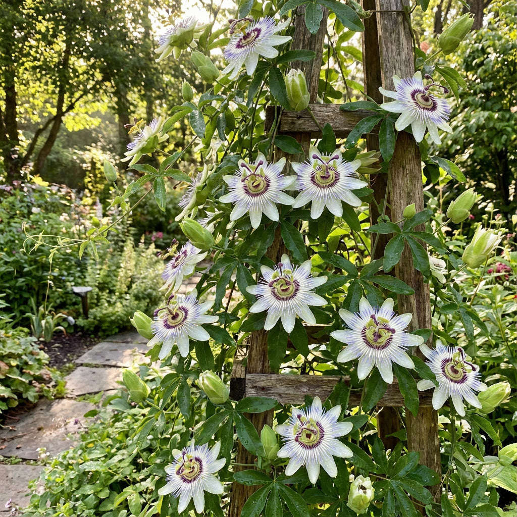White Passiflora Flower Seeds for Planting  Ideal for Graceful Garden Blooms