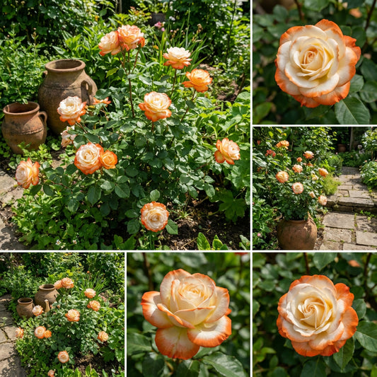 Orange White Rose Seeds for Planting  Beautiful Blooms