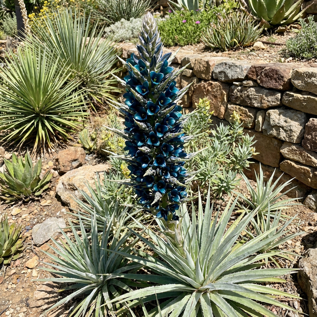 Sea Blue Puya Alpestris Planting Seeds for Exotic Garden Displays - Seeds for Unique and Striking Floral Arrangements