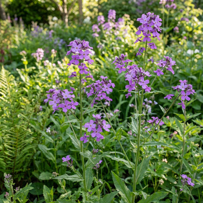 Violet Dame's Rocket Flower Planting Seeds - Biennial Seeds for Vibrant Garden Blooms