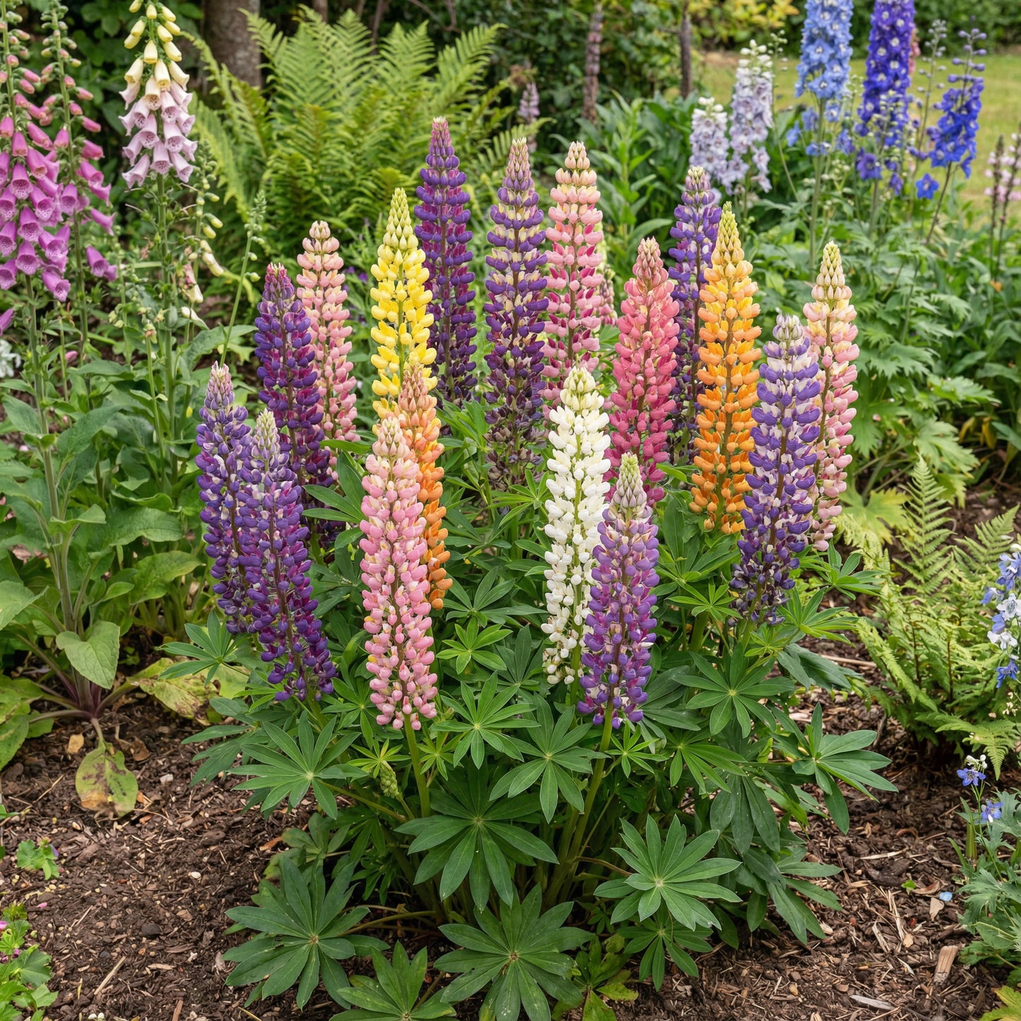 Mixed Tutti Frutti Lupine Flower Planting Seeds