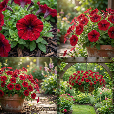Red Petunia Petals Flower Planting Seeds for Lush and Colorful Gardens