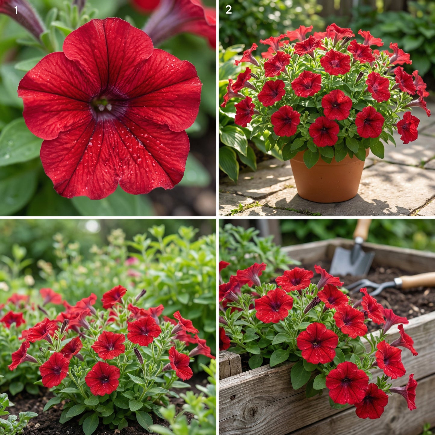 Red Petunia Petals Flower Planting Seeds for Lush and Colorful Gardens