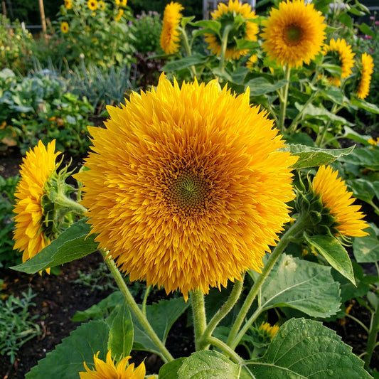 Yellow Bear Sunflowers Flower Seeds Planting Vibrant