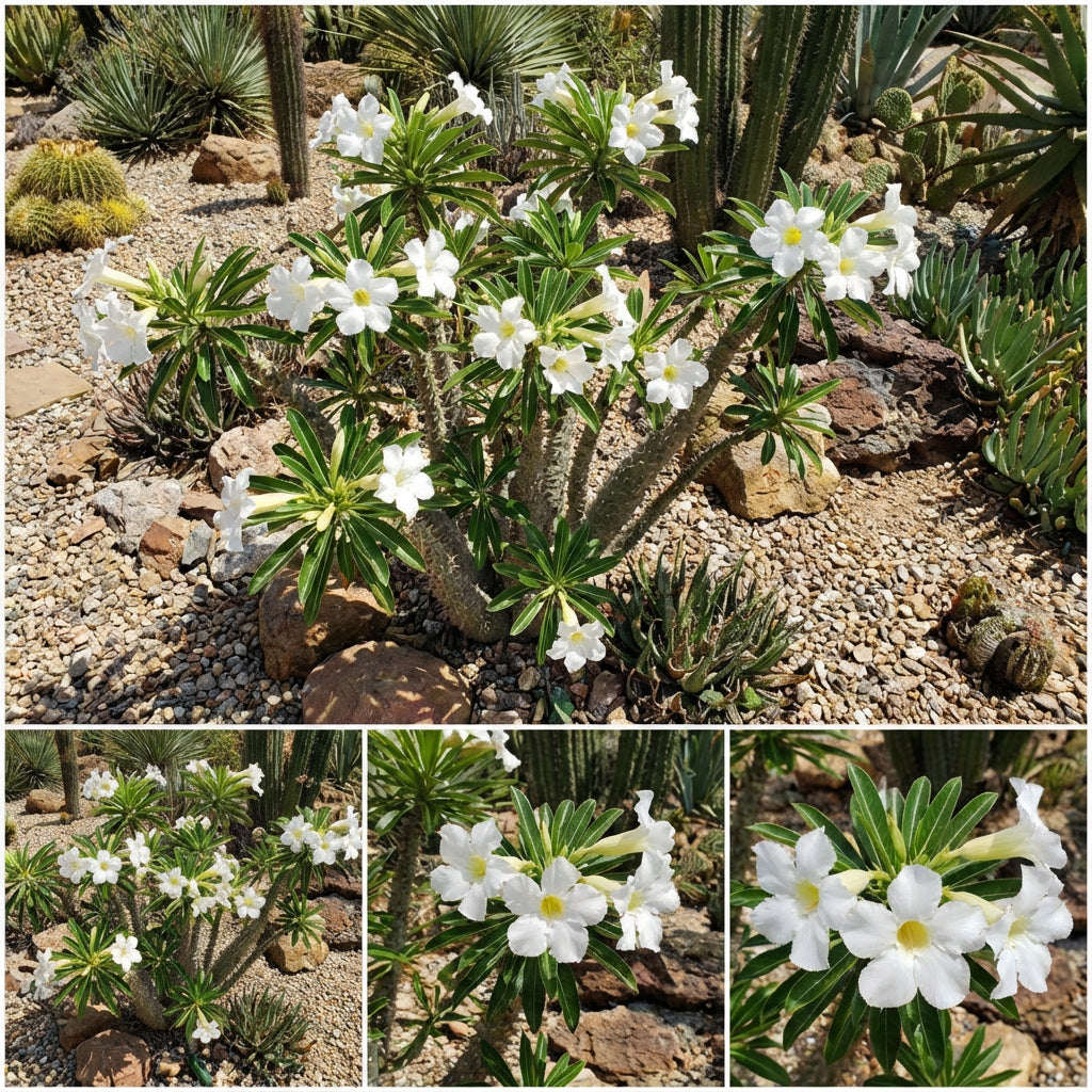 White Pachypodium Lamerei Plant Seeds for Gardening Enthusiasts: Ideal for Tropical Landscaping and Indoor Decoration