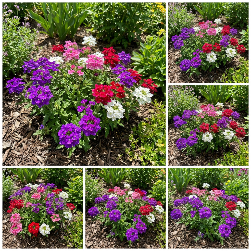 Verbena Dwarf Mix Flower Seeds for Planting  Vibrant Annual Blooms