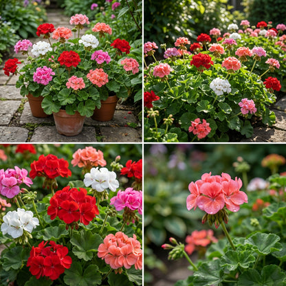 Geranium Mix Pelargonium Flower Seeds for Planting | Vibrant Annual Flower Seeds for Your Garden