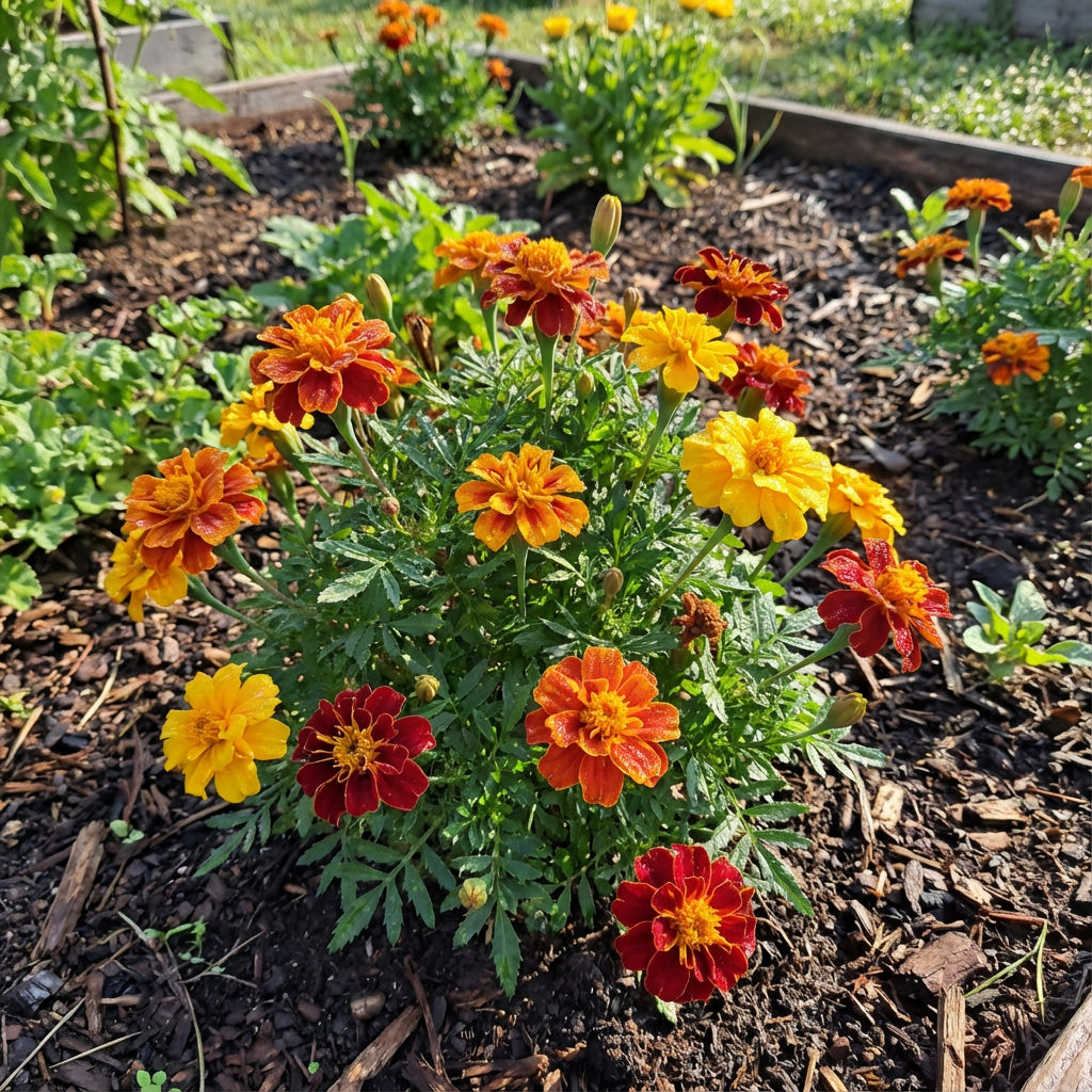 里芋の種、大量５００粒＋マリーゴールド花種＋全国匿名送料無料です 花種子 フレンチマリーゴールド ホットパック混合 タキイ種苗のタネ