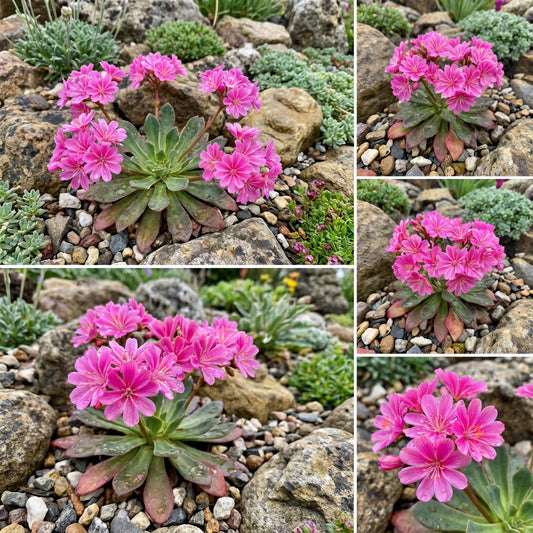 Lewisia Pink Flower Seeds for Planting | Colorful Perennial Blooms