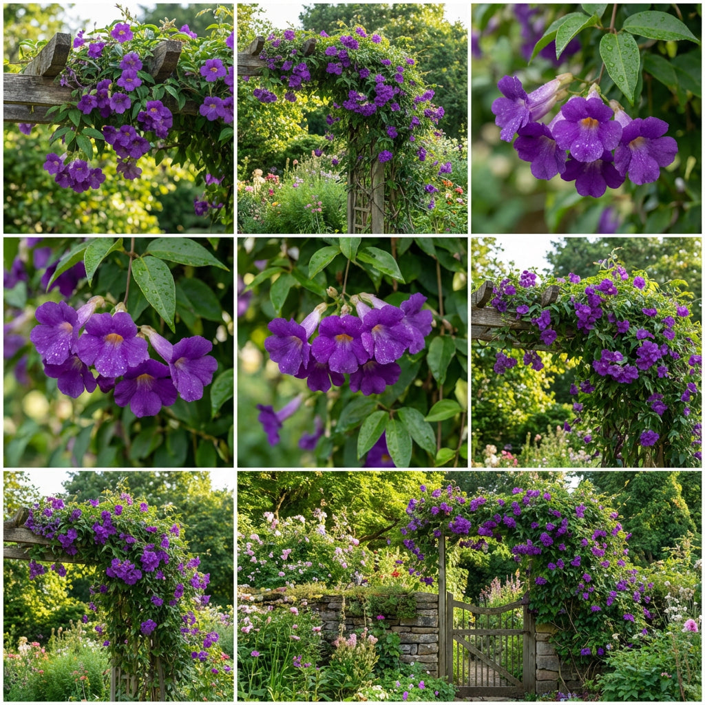 Perennial Vine Climbing Purple Flower Seeds for Vibrant Garden Planting