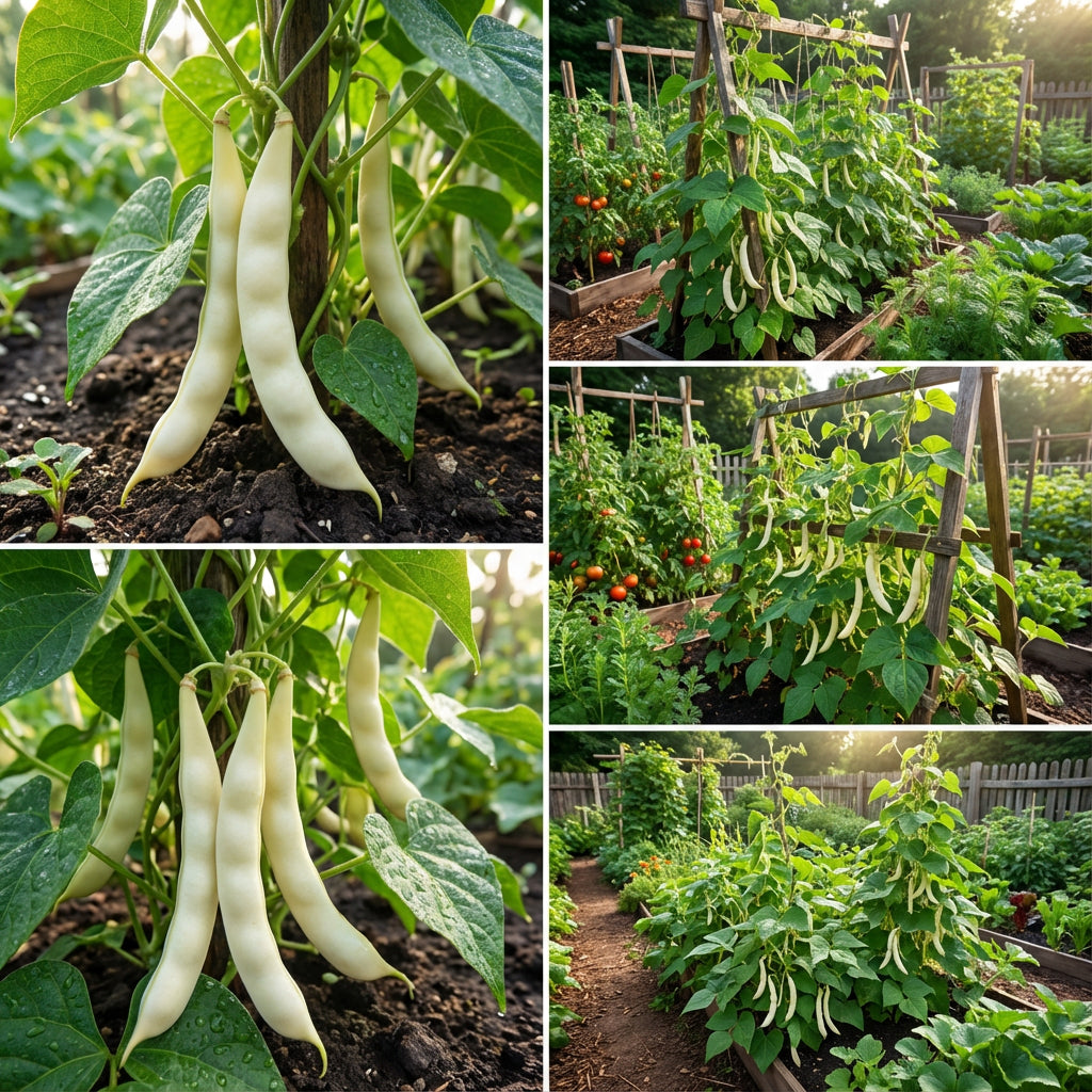 White Tarbais Bean Seeds for Garden Planting