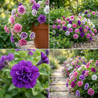 Petunia Double Madness Mix Seeds for Planting - Stunning Double Blooms for Your Garden