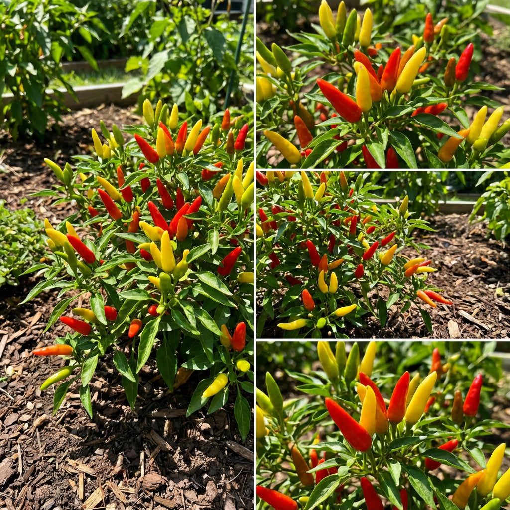 Red & Yellow Tabasco Pepper Seeds for Vegetable Gardens