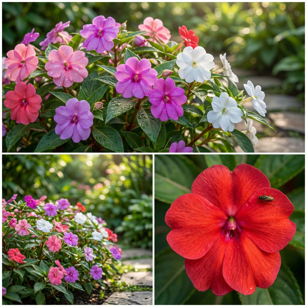 Colorful Balsam Flower Planting Seeds  Easy Spring Garden Annuals