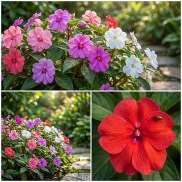 Colorful Balsam Flower Planting Seeds  Easy Spring Garden Annuals