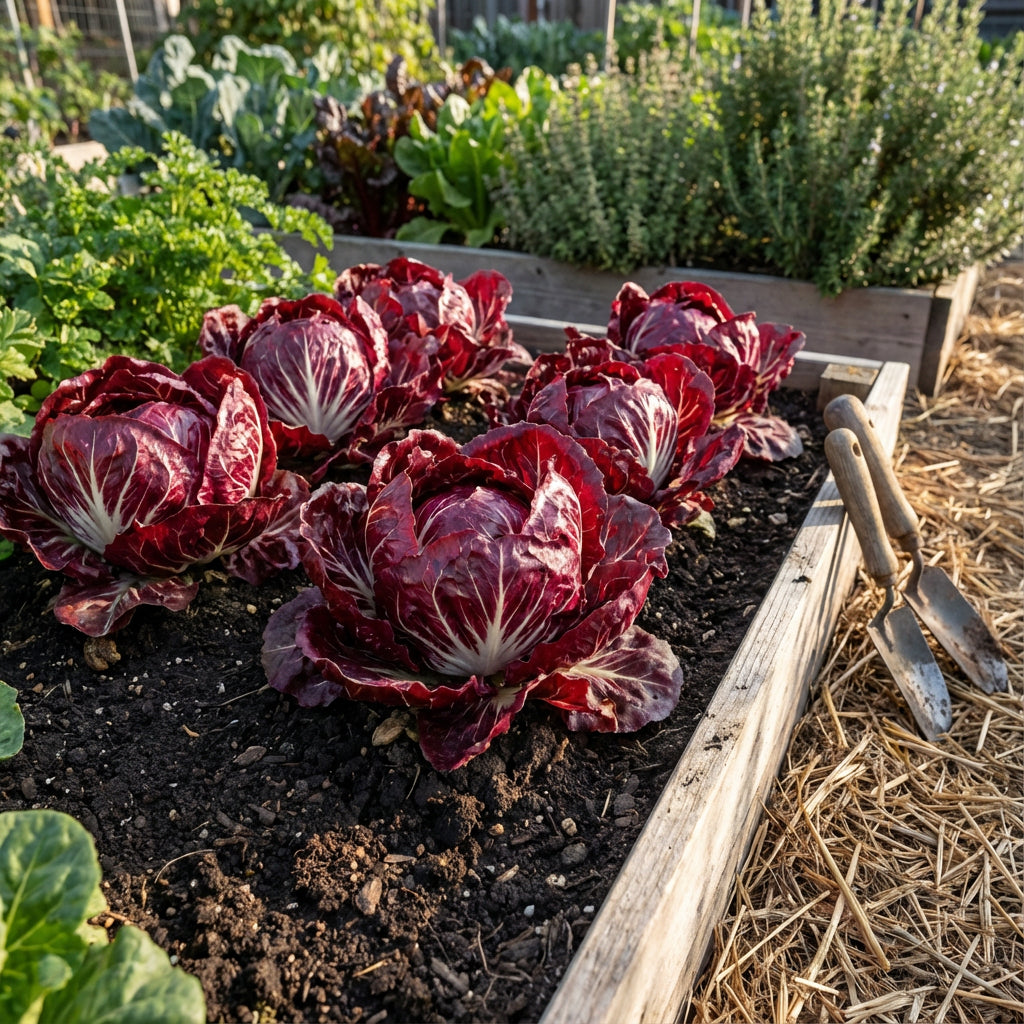 Red Radicchio Vegetable Seeds - Easy Planting for Home Gardens