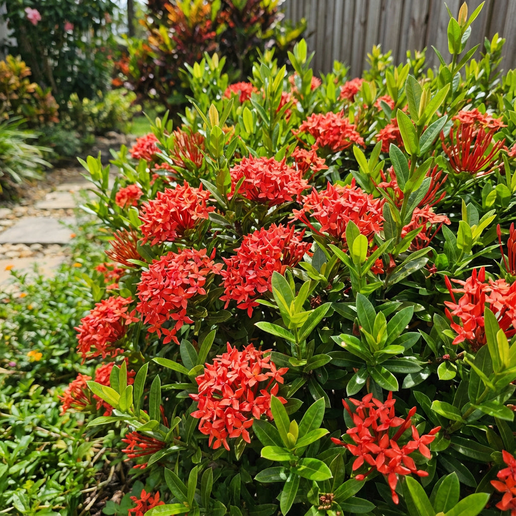 Ixora Red Flower Seeds for Planting  Vibrant Blossoms for Your Garden