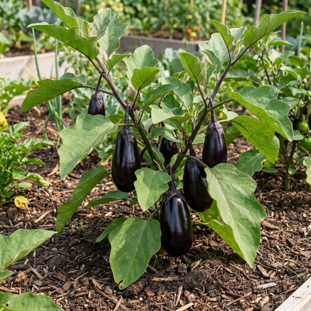 Black Eggplant Vegetable Seeds for Planting | Grow Delicious Eggplants at Home