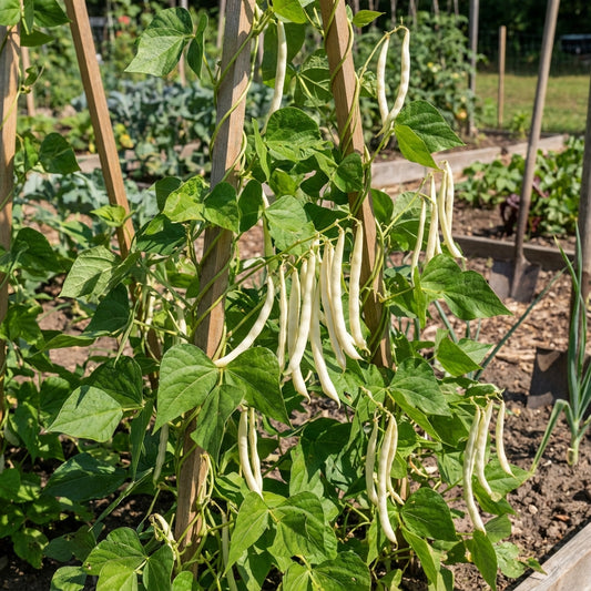 White Cattle Bean Seeds Perfect for Home Vegetable Gardens