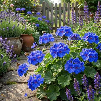 Vibrant Blue Pelargonium Flower Seeds for Striking Planting Displays