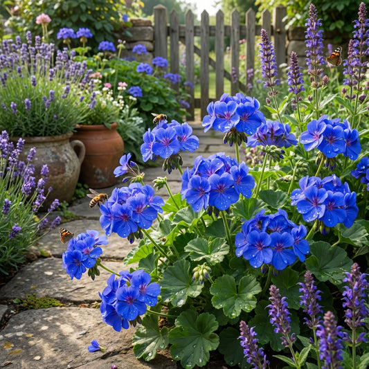 Vibrant Blue Pelargonium Flower Seeds for Striking Planting Displays