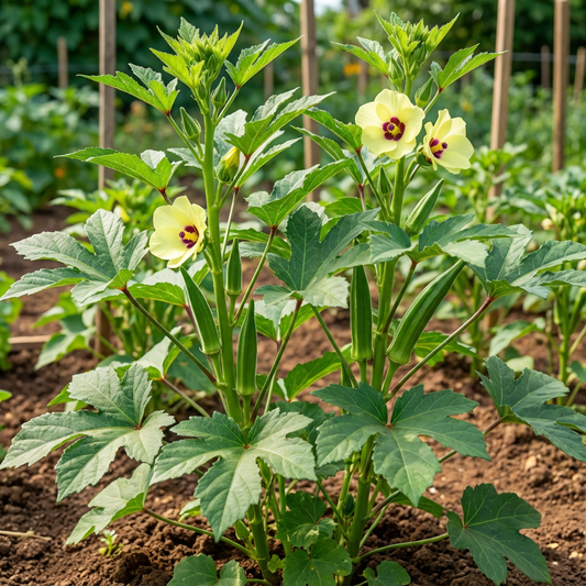Green Okra Vegetable Seeds for Planting - Cultivate Nutritious Okra for a Flavorful Harvest