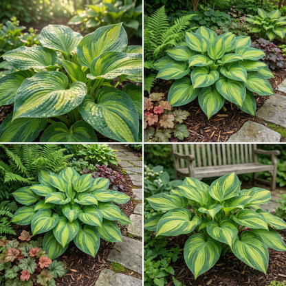 Hosta-Samen zum Pflanzen – Erbstück, Nicht-GVO, Mehrjährige Schattenpflanze, Hosta-Arten Laubsorten