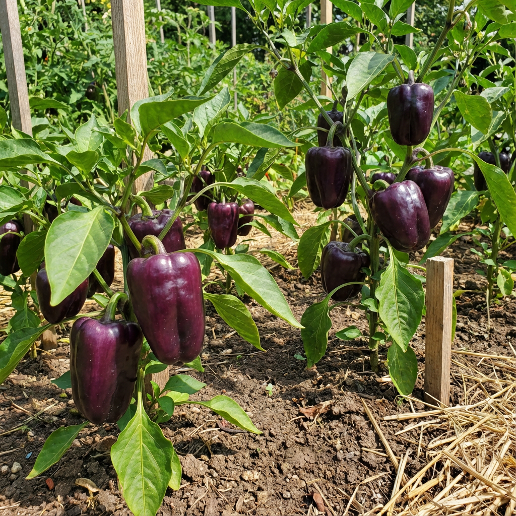 Deep Purple Bell Pepper Seeds for Planting