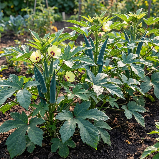 Okra Blue Seeds for Easy Planting