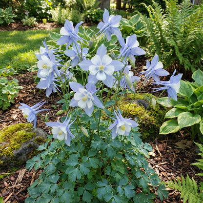 Light Blue and White Aquilegia Flower Seeds for Planting