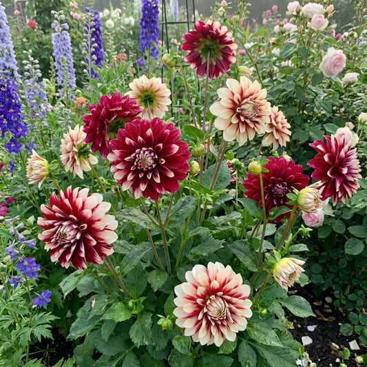 Two-Color Dahlia Flower Seeds: Premium Mixed Planting Seeds for Vibrant Garden Blooms