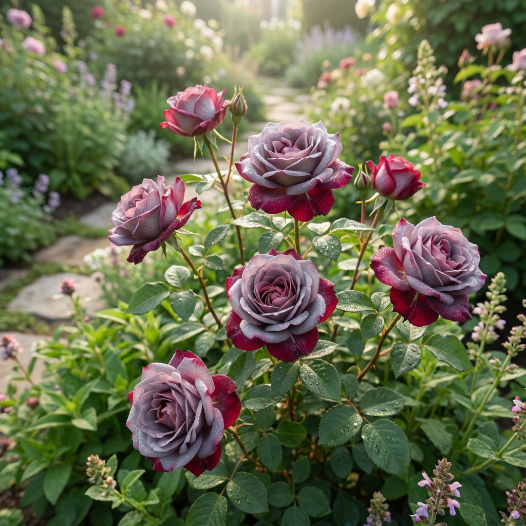 Graue und rote seltene Rosenkerne zum Pflanzen