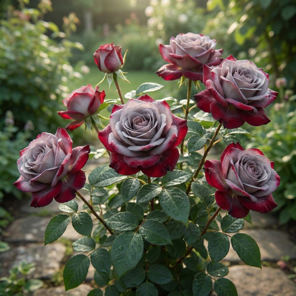 Graue und rote seltene Rosenkerne zum Pflanzen