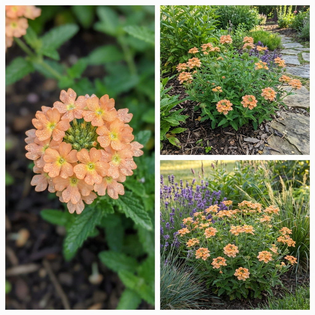 Verbena Flower Seeds Planting Light Orange