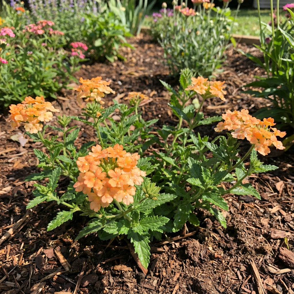 Verbena Flower Seeds Planting Light Orange