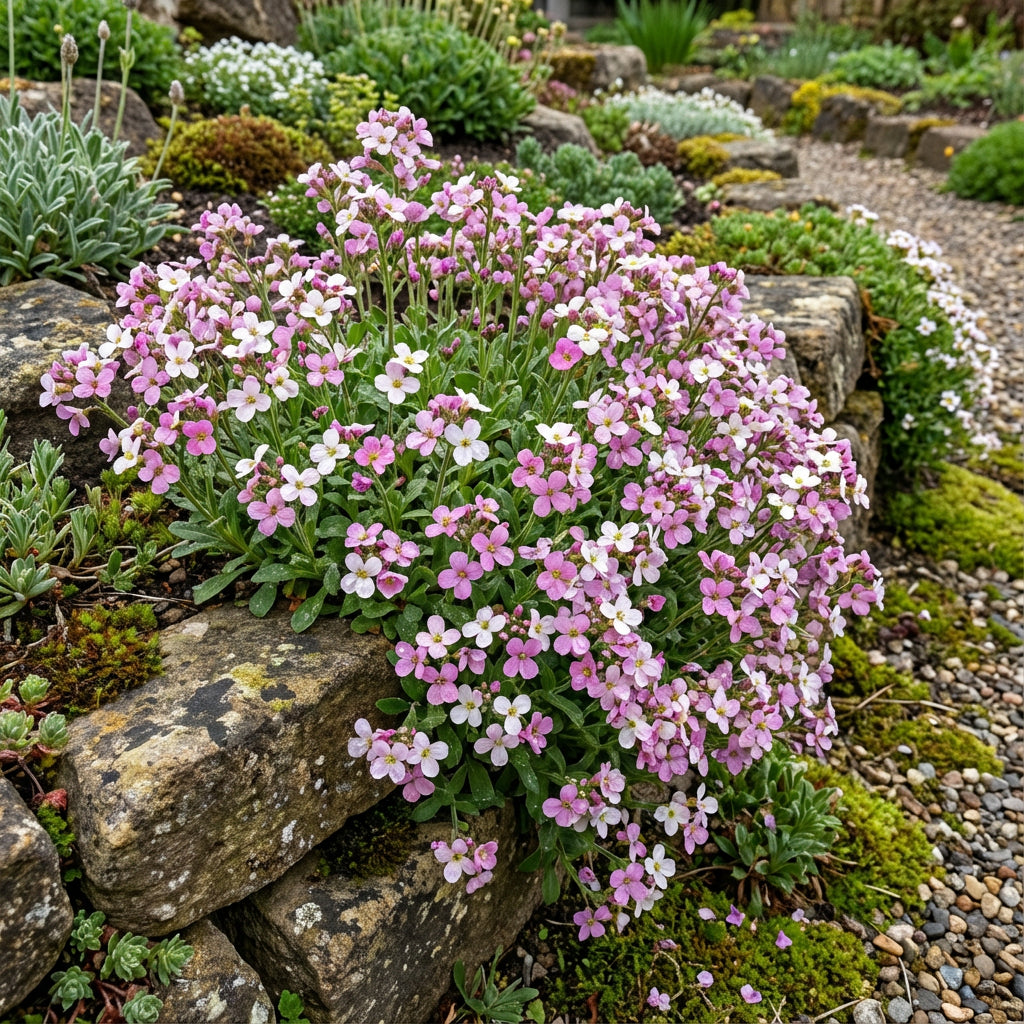 Rock CRESS Flower Seeds Planting in Beautiful Pink and White Varieties for Vibrant Gardens