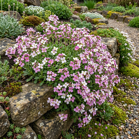 Rock CRESS Flower Seeds Planting in Beautiful Pink and White Varieties for Vibrant Gardens