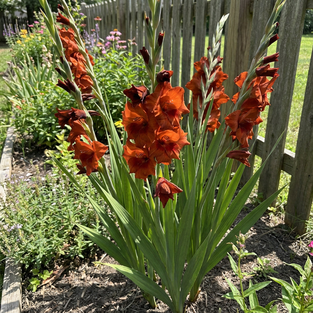 Dark Orange Gladiolus Flower Seeds for Planting
