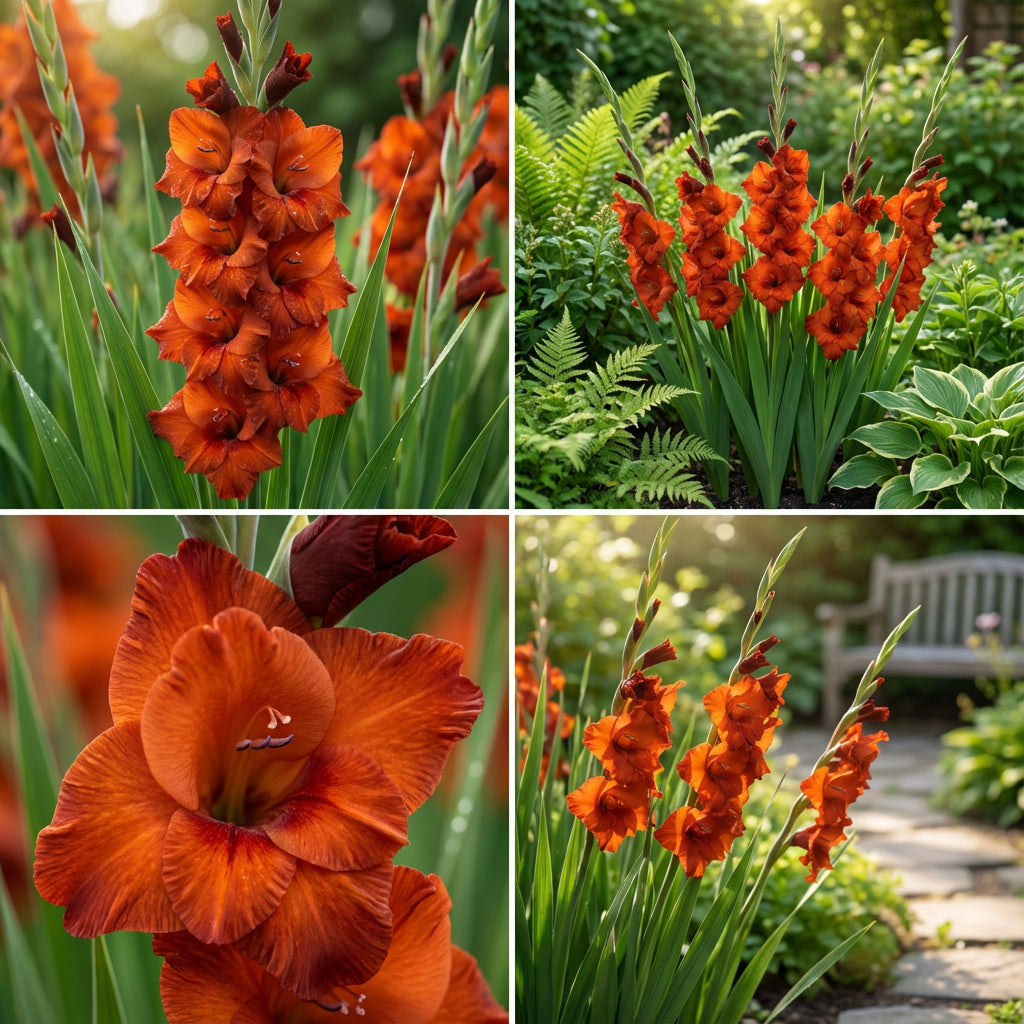 Dark Orange Gladiolus Flower Seeds for Planting