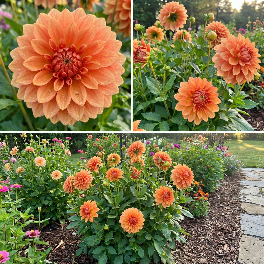 優しいオレンジの花咲くフラワーアゲートスフィア＊ドゥルージー入り ダリアの花の種まき用オレンジ色100粒 – Pure Asia Seeds