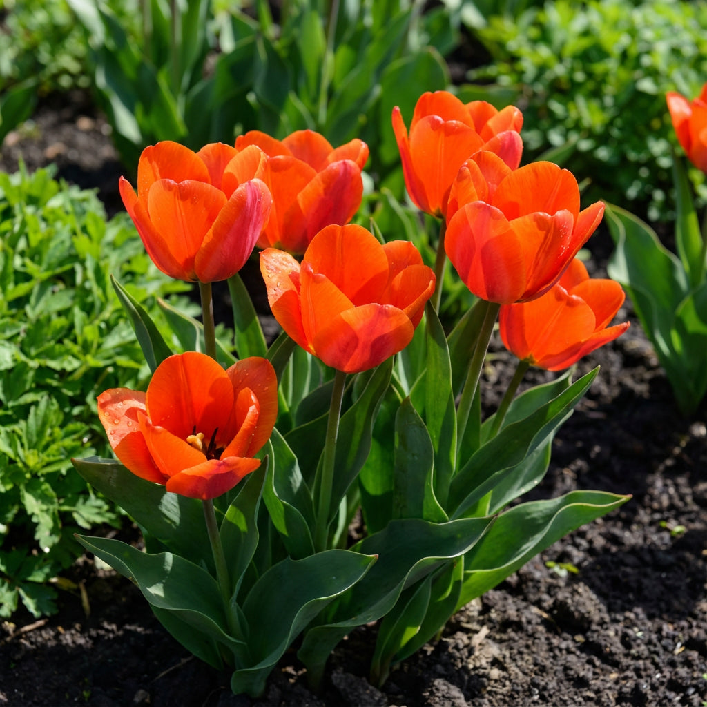 Graines de fleurs de tulipe à planter rouge orange