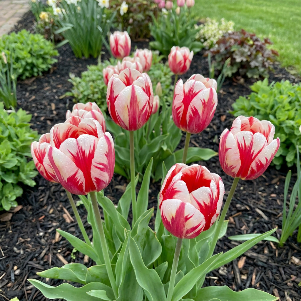 Red and White Tulip Seeds for Planting