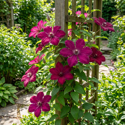 Dark Pink Clematis Flower Seeds for Easy Planting