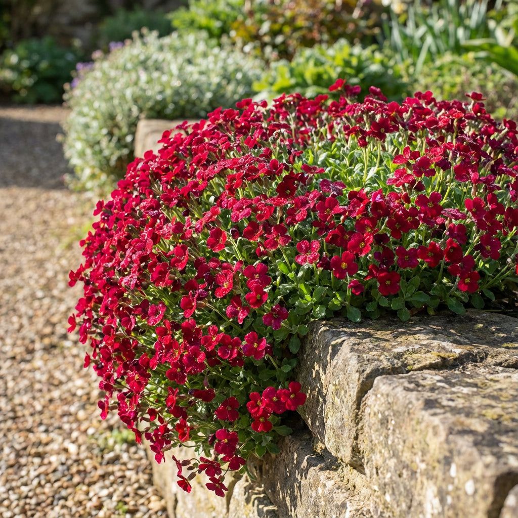 Striking Red Aubrieta Seeds for Your Garden