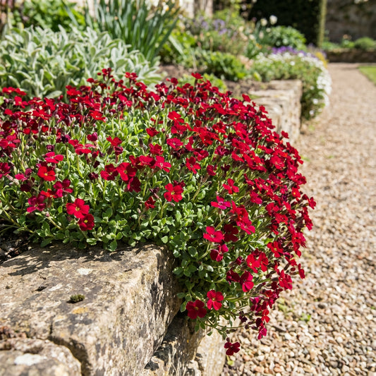 Striking Red Aubrieta Seeds for Your Garden