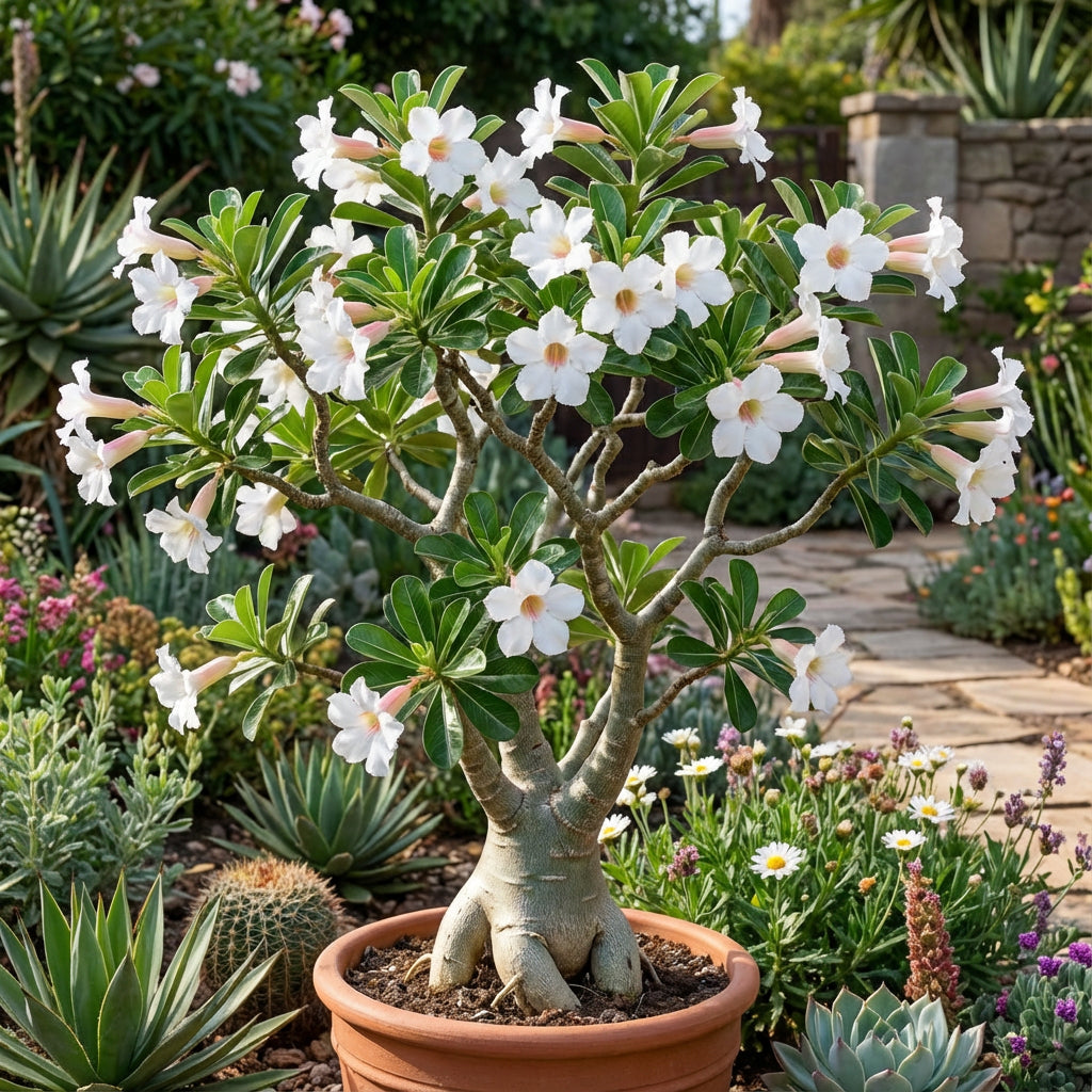 Pure White Adenium Seeds for Planting - Enhance Your Garden with Stunning White Adeniums