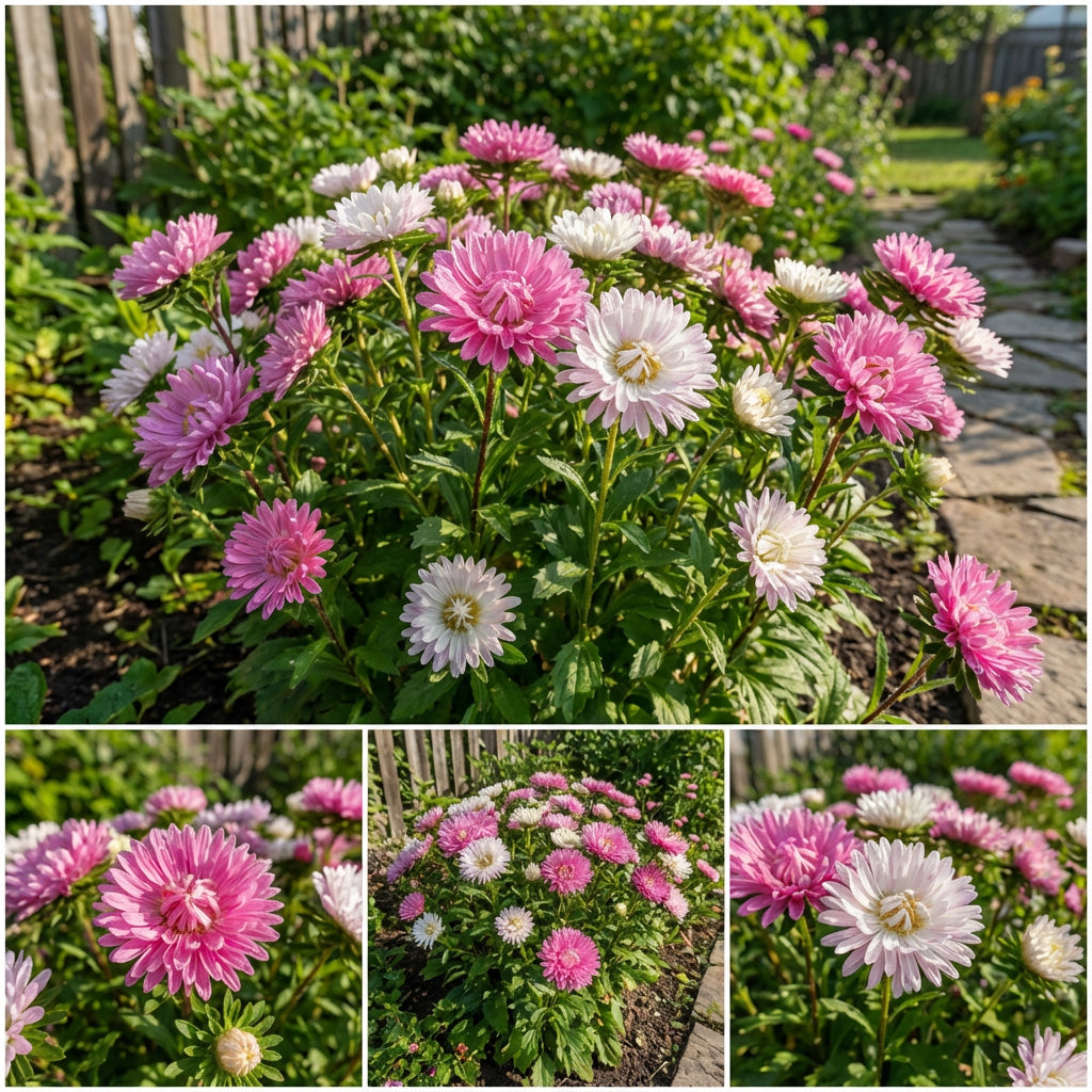 Pink & White Aster Seeds for Planting - Grow Beautiful Asters