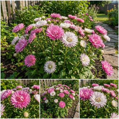 Pink & White Aster Seeds for Planting - Grow Beautiful Asters